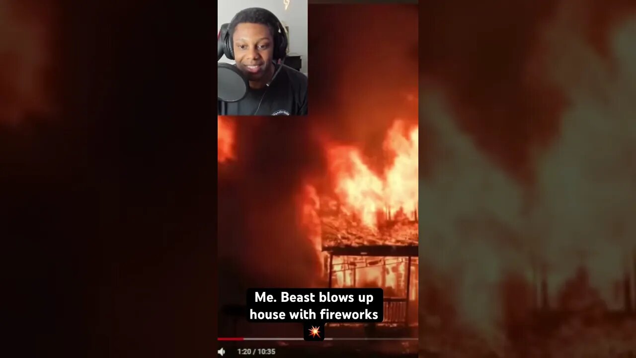 HOUSE OF FIREWORKS - Train Vs Giant Pit (By Mr.Beast) REACTION #shorts #mrbeast