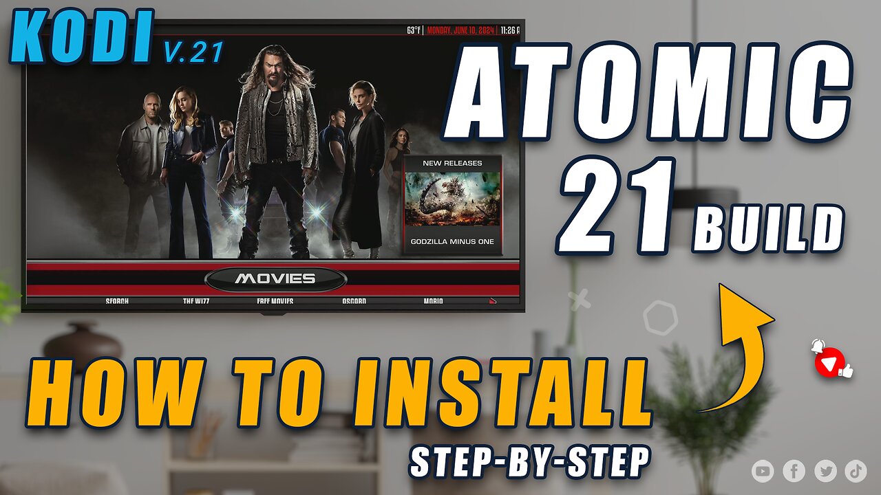 New Working Kodi Omega Build - ATOMIC 21 | FREE June 2024!