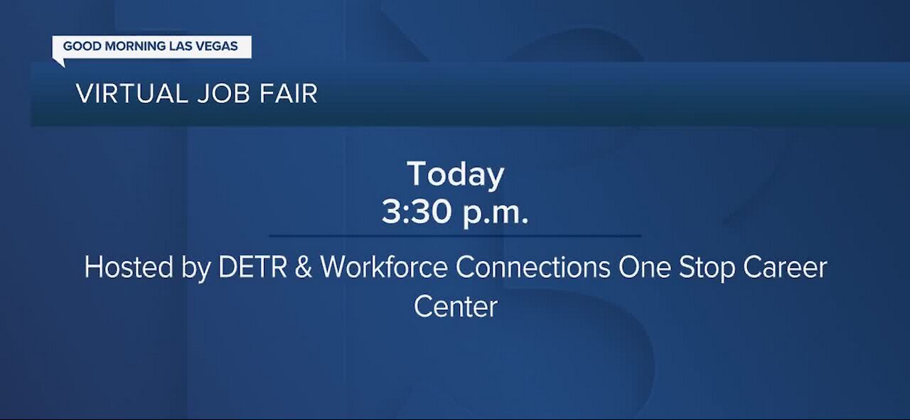 Virtual job fair today hosted by DETR