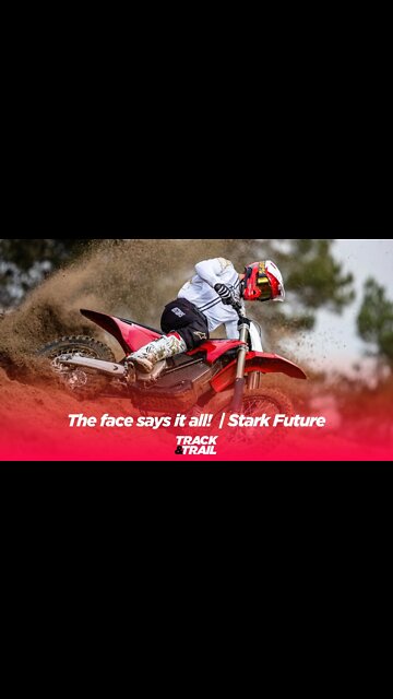 The face says it all! Seeing and trying an 80hp electric MX bike for the first time #StarkVARG