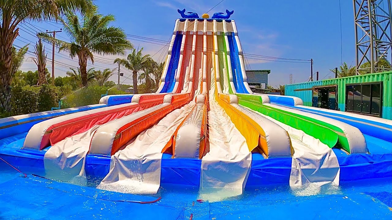 AMAZING RAINBOW WATER SLIDE