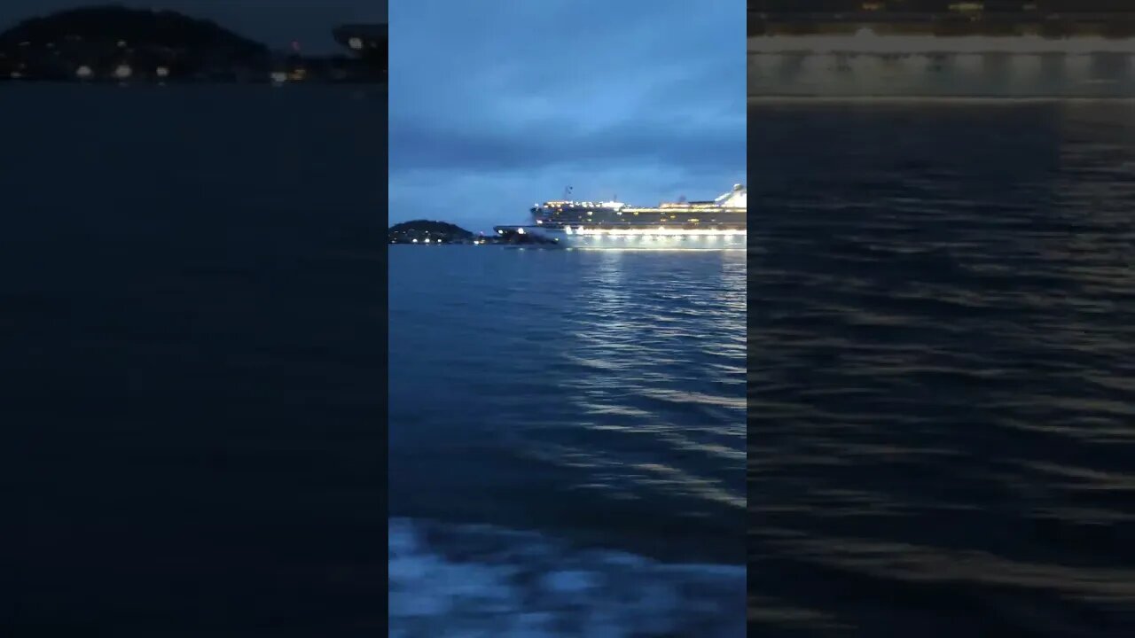 Cruise ship Pacific Explorer coming into Auckland at dawn.(2)