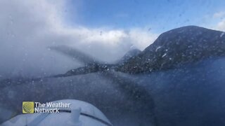 POV: Plane lands on a rainy B.C. day