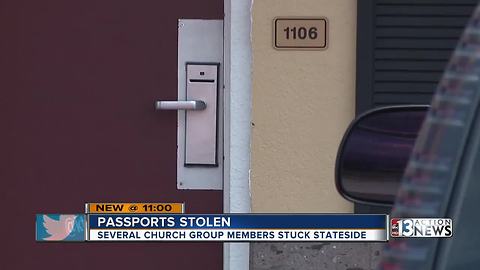 Passports stolen before service trip