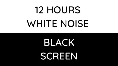 12 Hours White Noise Black Screen | Deep Sleep, Study, Focus, Baby Sleeping, Relaxing |