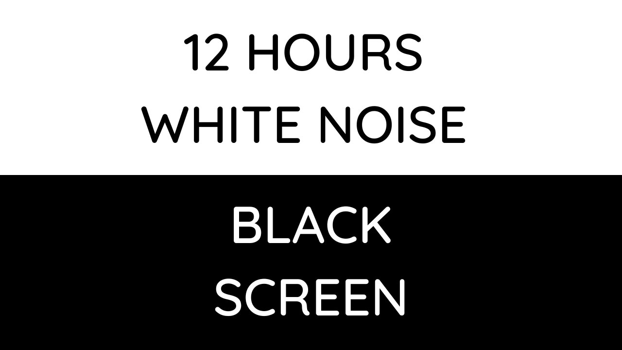 12 Hours White Noise Black Screen | Deep Sleep, Study, Focus, Baby Sleeping, Relaxing |