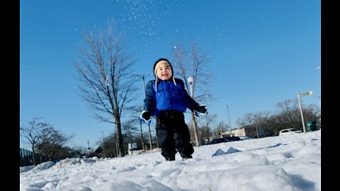 Kid is enjoying his day