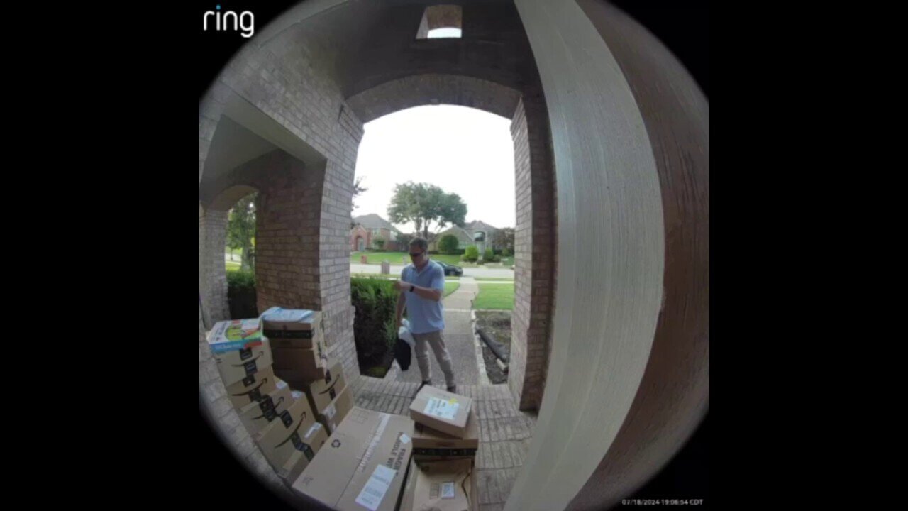 Amazon Shopping Enthusiast In Texas Shocks Husband With Porch Full Of Packages