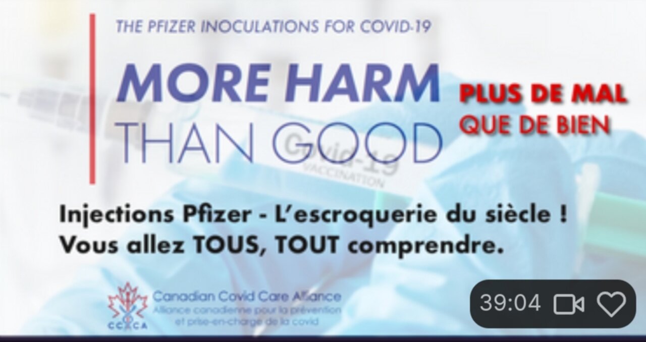 PFIZER - La plus grande escroquerie mondiale détricotée !