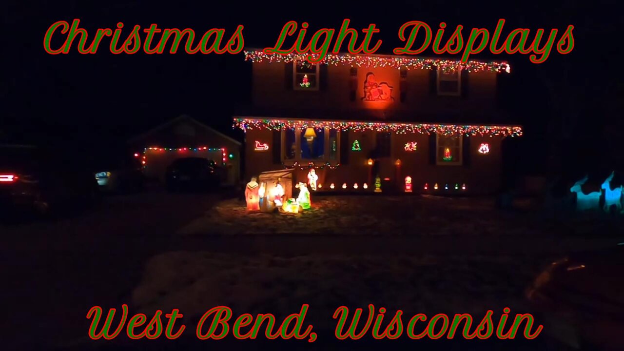 Christmas Light Displays, West Bend, Wisconsin.