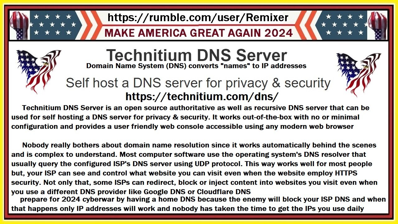 2024 cyberwar DNS from your home DIY