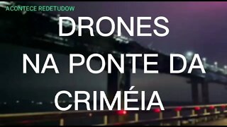 ACONTECE: DRONES NA PONTE DA CRIMÉIA ESCREVEM A FRASE "ESTAMOS JUNTOS"