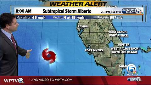 Subtropical Storm Alberto 8am update: 5/27/18