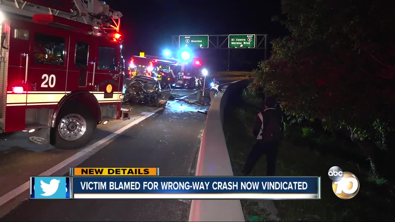 victim blamed for wrong way crash now vindicated