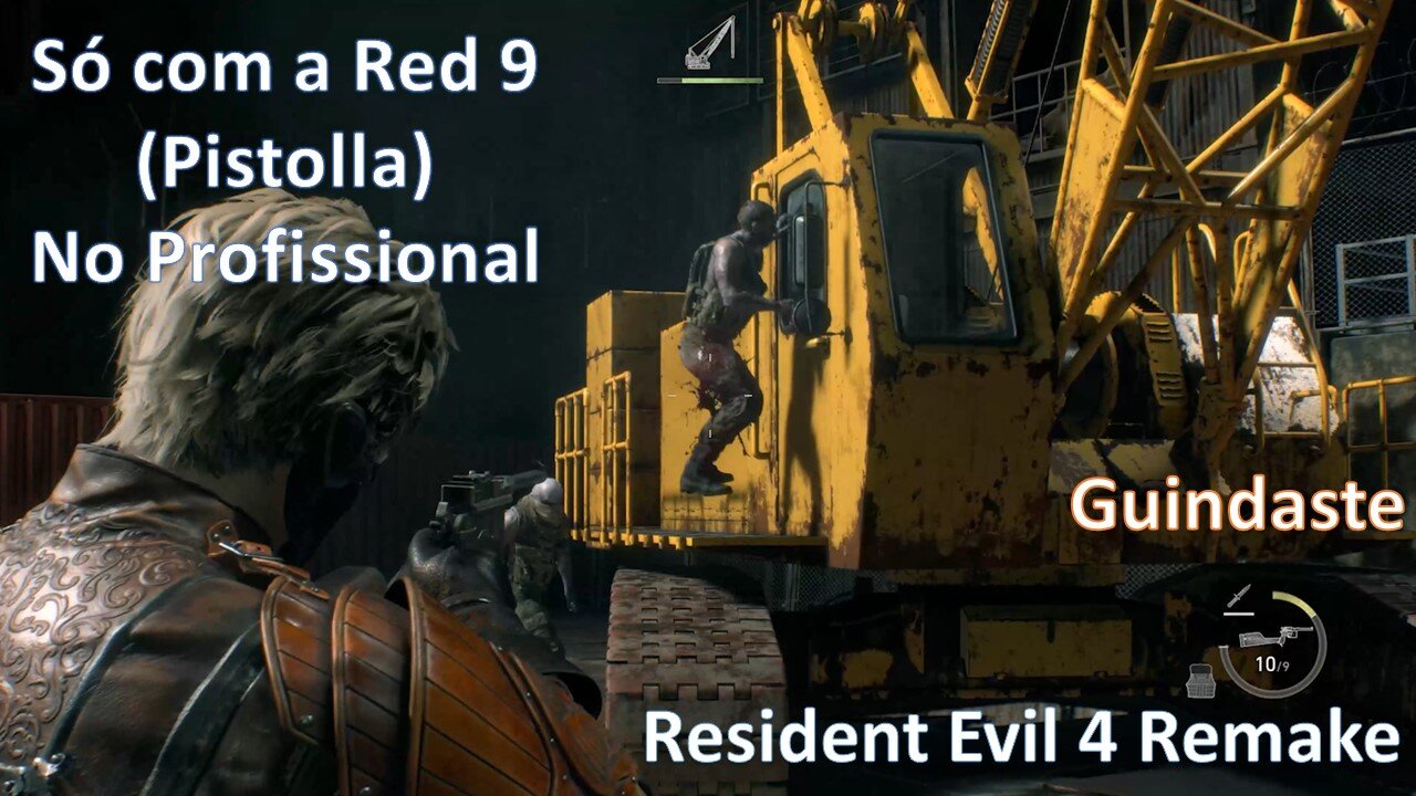 Derrotando todos na parte do GUINDASTE usando penas Red 9 (Pistolla) no PRO RE 4 Remake