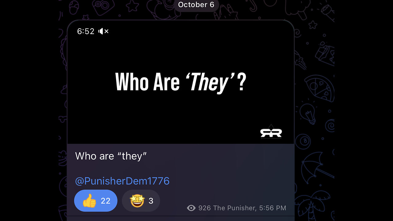 Who are “they”- this is actually a really good quick summary of history