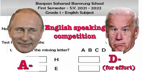 Putin vs Biden english competition continues