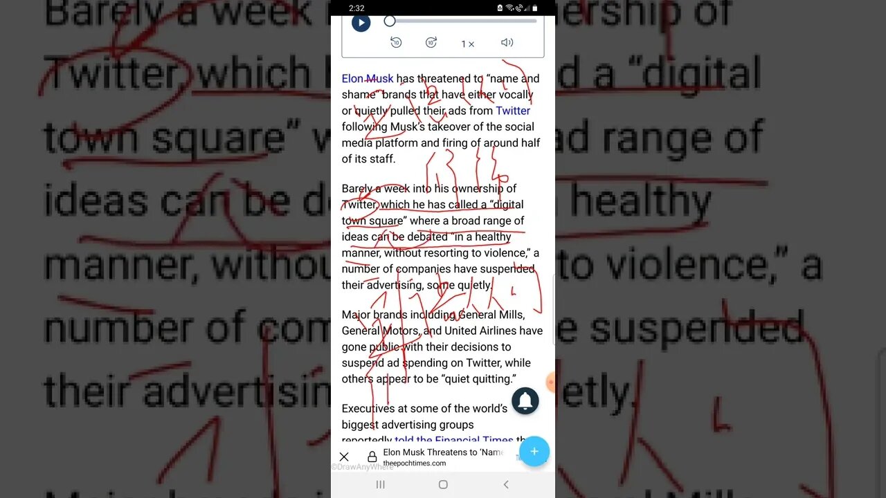 Elon Musk Threatens to ‘Name and Shame’ Advertisers Boycotting Twitter英语