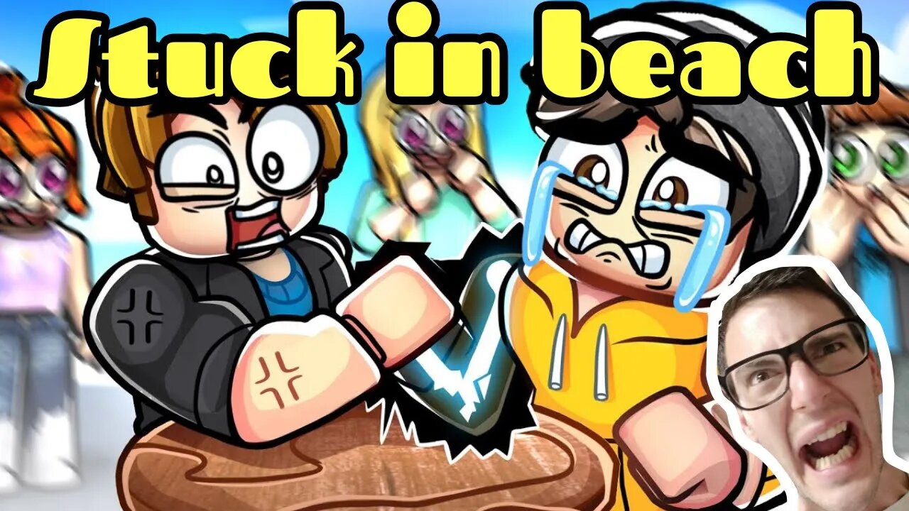 Roblox Arm Wrestle Simulator! I CANNOT ESCAPE THE BEACH!