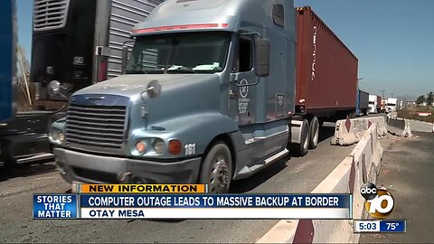 Computer outage leads to border backup