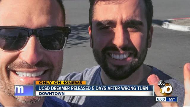 UCSD Dreamer released 5 days after wrong turn