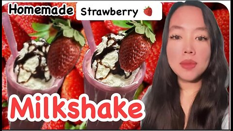 Strawberry 🍓 Homemade milkshake