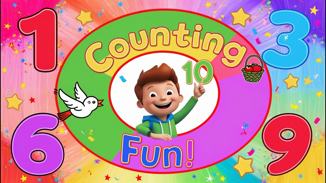 Ready to count with fun animals, crayons & stars? Learn numbers || Perfect for little learners!