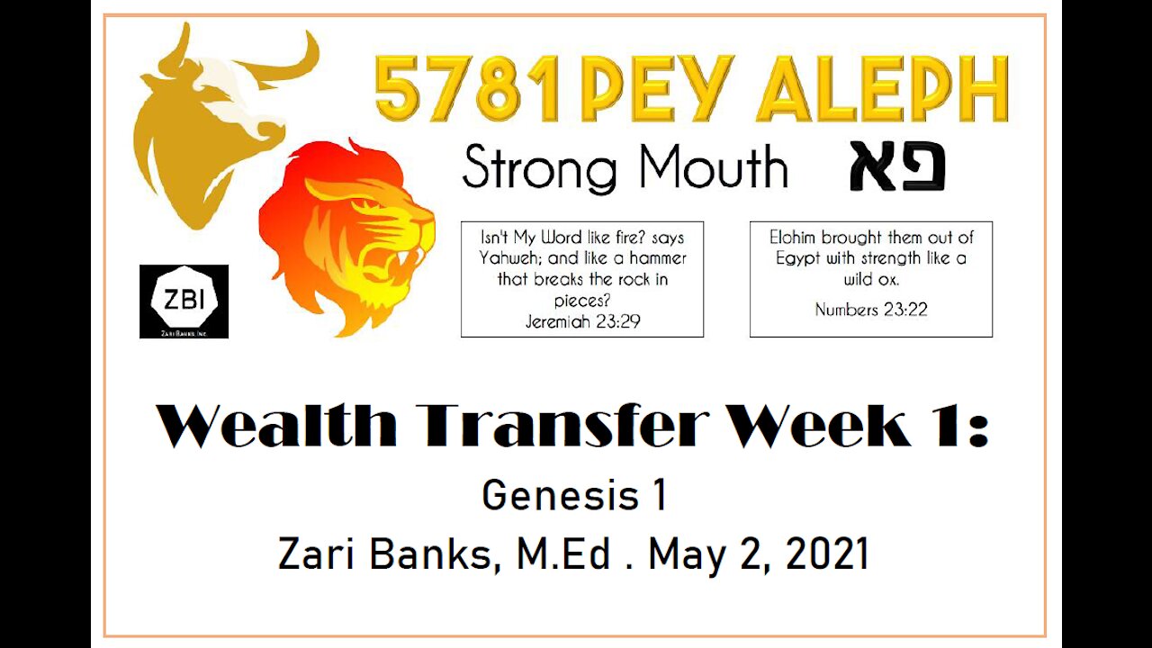 5781 Prayer Wk 1: Wealth Transfer | Zari Banks, M.Ed | May 2, 2021 - Ztv