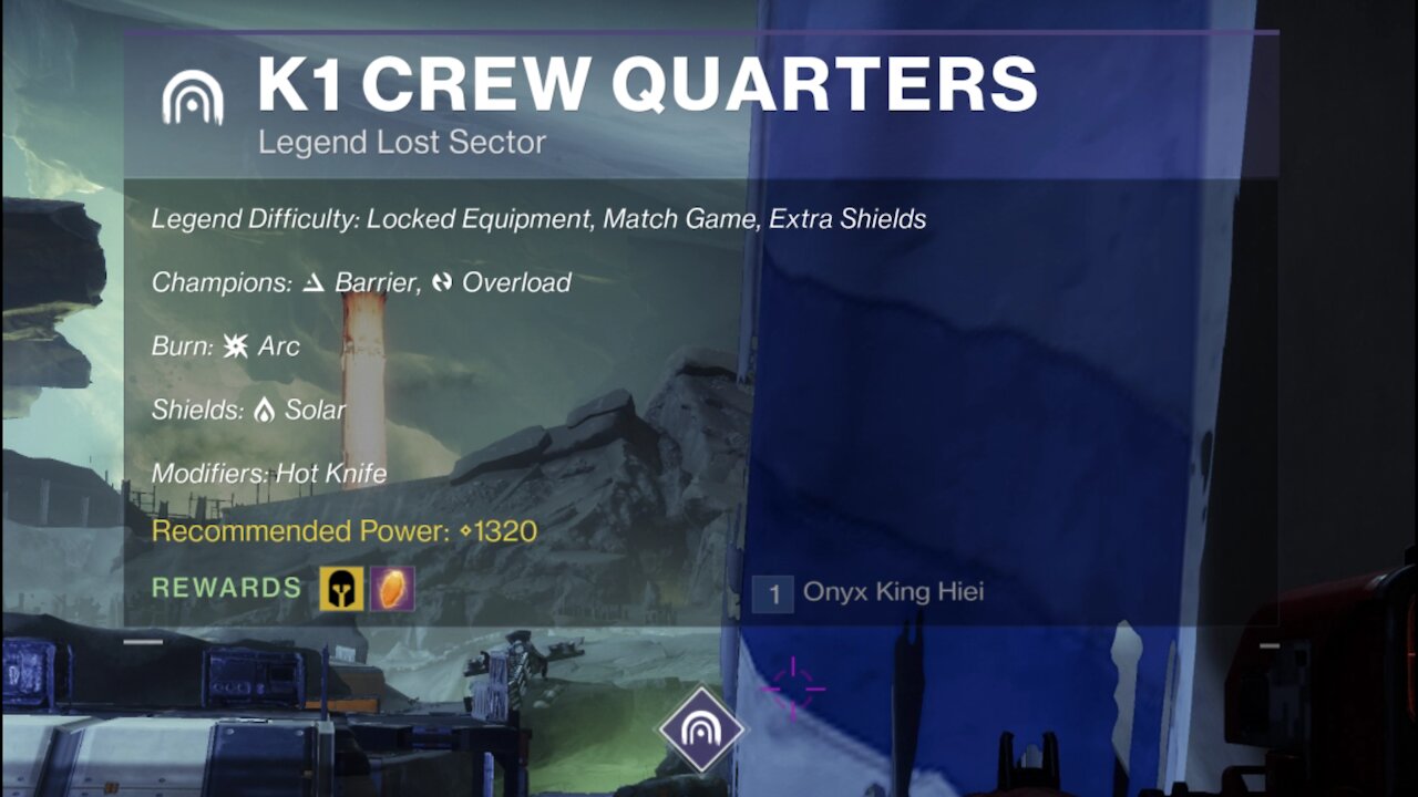 Destiny 2 Legend Lost Sector: The Moon - K1 Crew Quarters 10-2-21