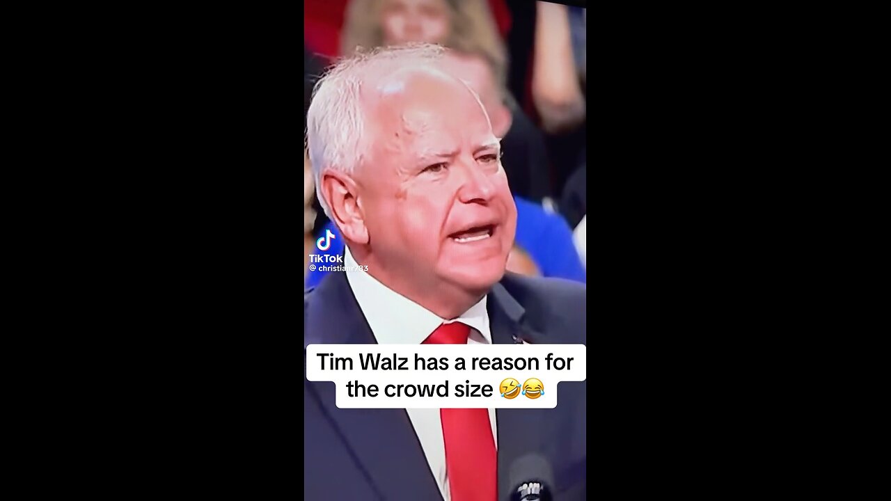 Listen To Tim Walz’s Excuse For The Small Crowd Size 😂