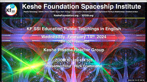 Keshe Plasma Reactor Group 2024-02-14-T1