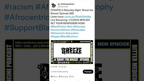 Saturday night "Shoot the Breeze" 8pm est #podcastalert