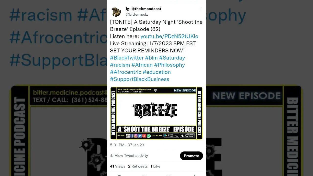 Saturday night "Shoot the Breeze" 8pm est #podcastalert