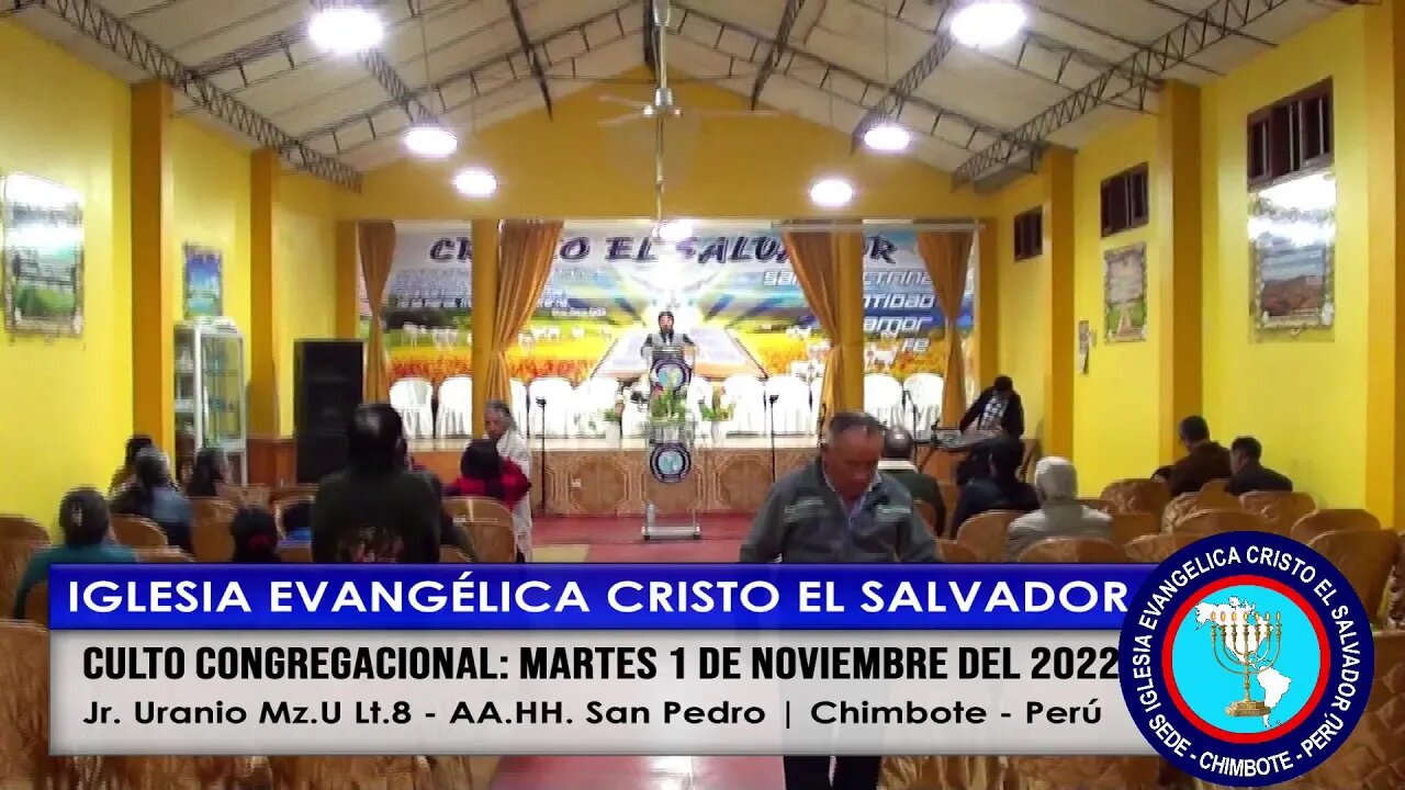 CULTO CONGREGACIONAL: MARTES 1 DE NOVIEMBRE DEL 2022