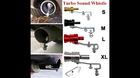 Universal Simulator Whistler Exhaust Turbo Whistle Pipe Sound Muffler Blow Off Car Styling Tunning