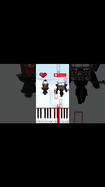 Who Will You Choose Skibidi Toilet Edition (@BigTastyAnimations) - Octave Piano Tutorial