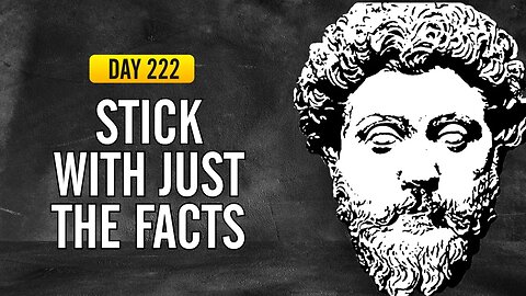 Stick with Just the Facts - DAY 222 - The Daily Stoic 365 Day Devotional