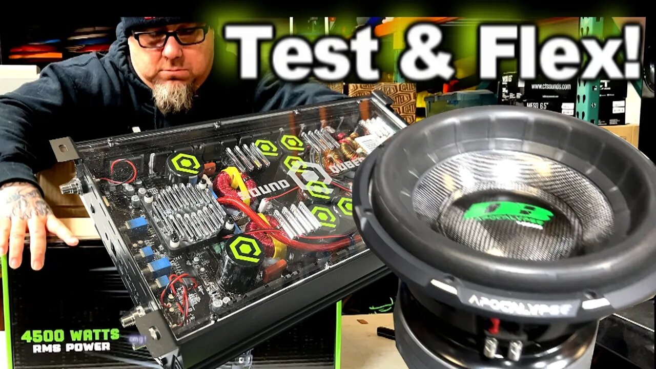 Amp Test & Extreme Sub BASS Flex! Sound Qubed Q1-4500 Monoblock on the AD-1 Amp Dyno