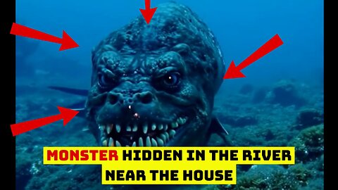 monster hidden in the river near the house