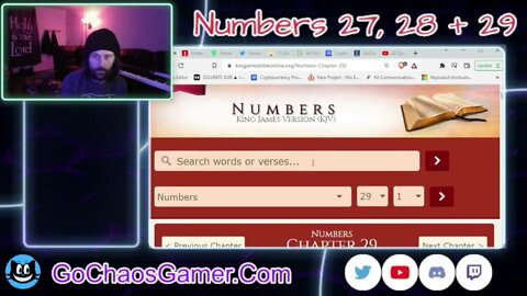 Numbers 27, 28 + 29 King James Version (KJV Bible 3/18/2022)