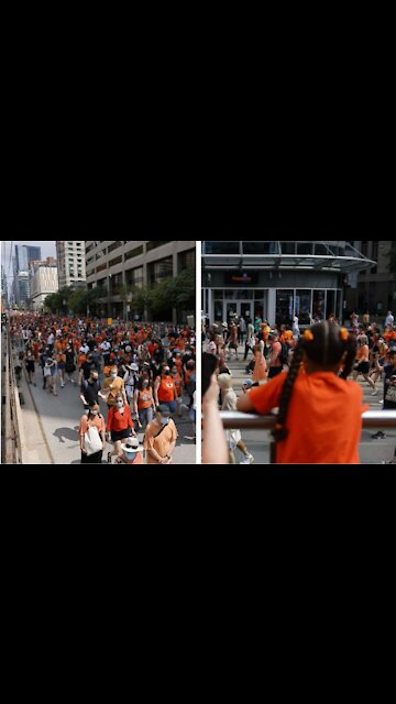 Thousands Of People In Orange Marched Through Downtown Toronto On Canada Day (PHOTOS)