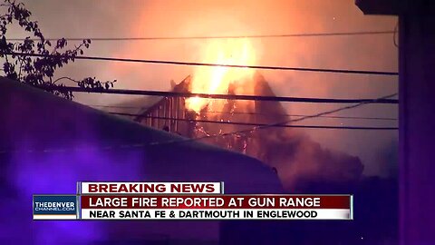 Firefighters battle blaze at The Shootist Gun Range and store in Englewood