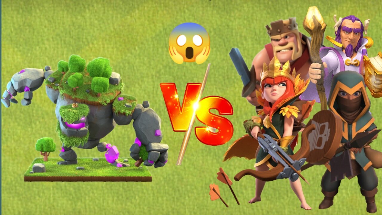 Mountain Golem Vs Defense Formation - Clash Of Clans | Mountain Golem Vs Blast Bow, Coc.