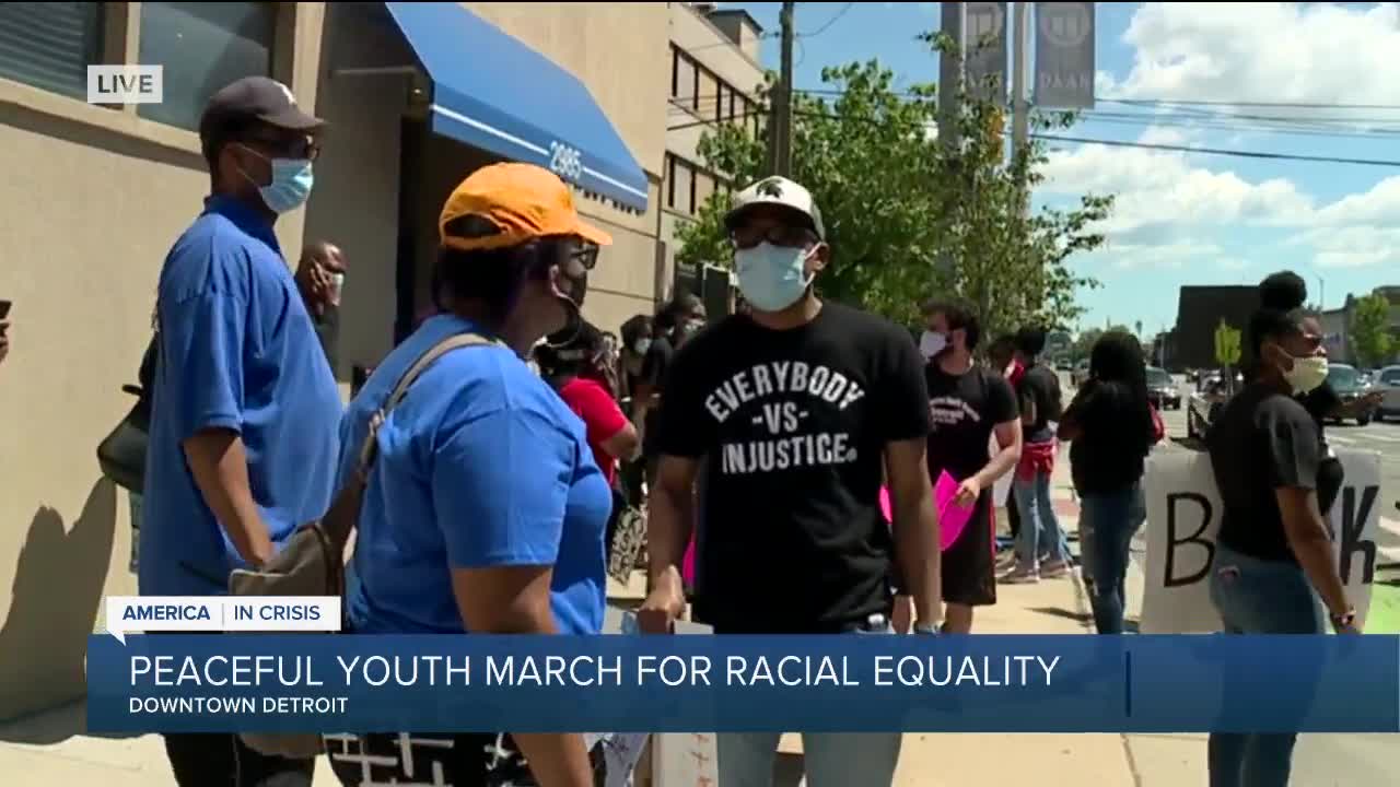 Peaceful youth march for racial equality