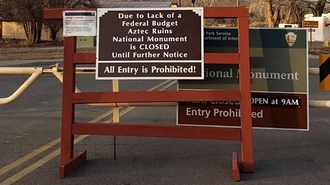 Entry Prohibited, Aztec National Ruins Monument Closed