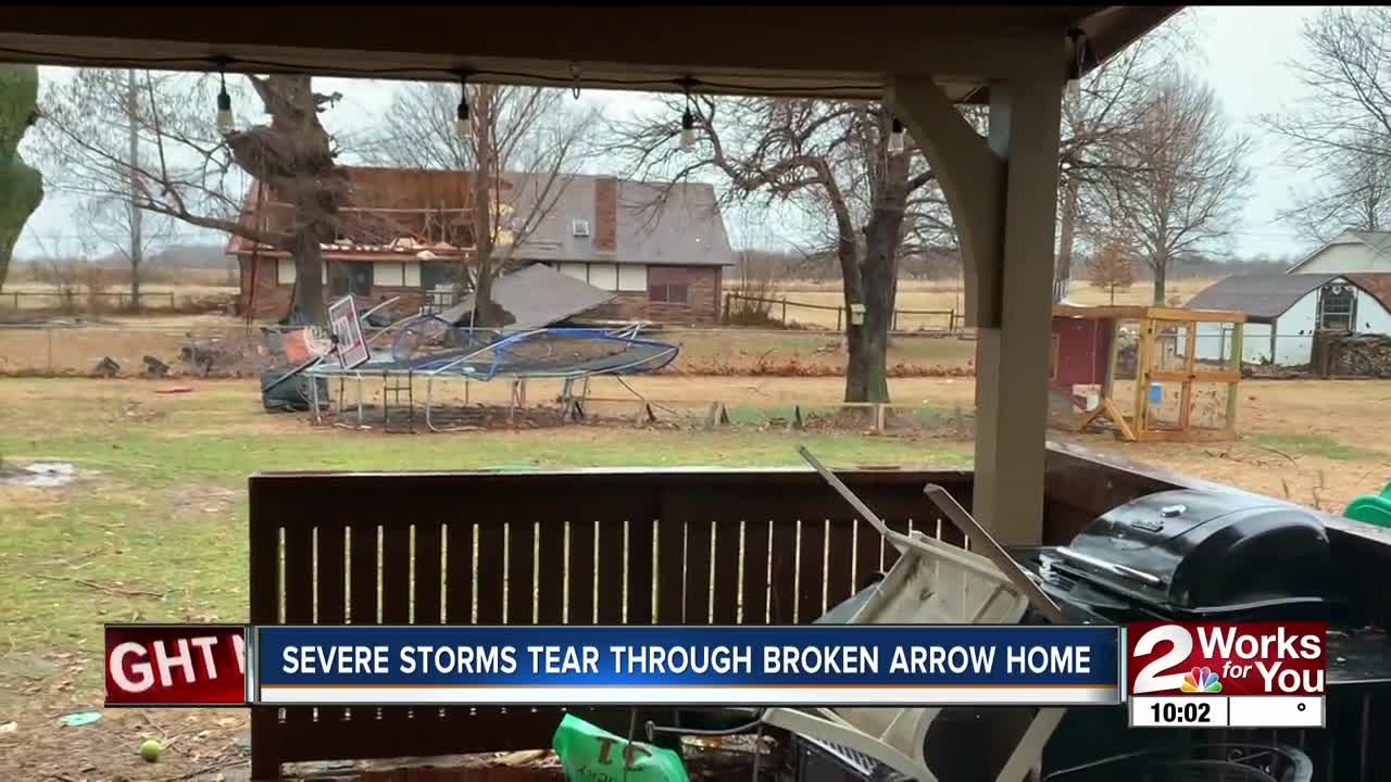 Severe Storms Tear Through Broken Arrow Home