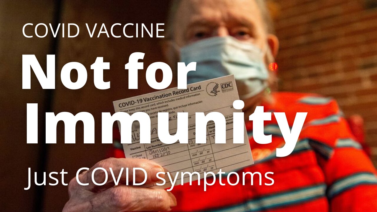 Covid Vaccine is NOT for IMMUNITY