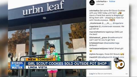 Girl Scout cookies sold outside marijuana dispensary