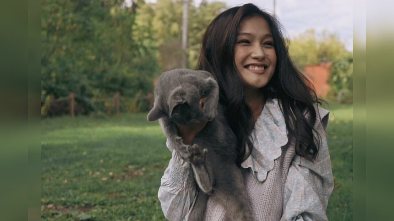 Girl and Cute Cat