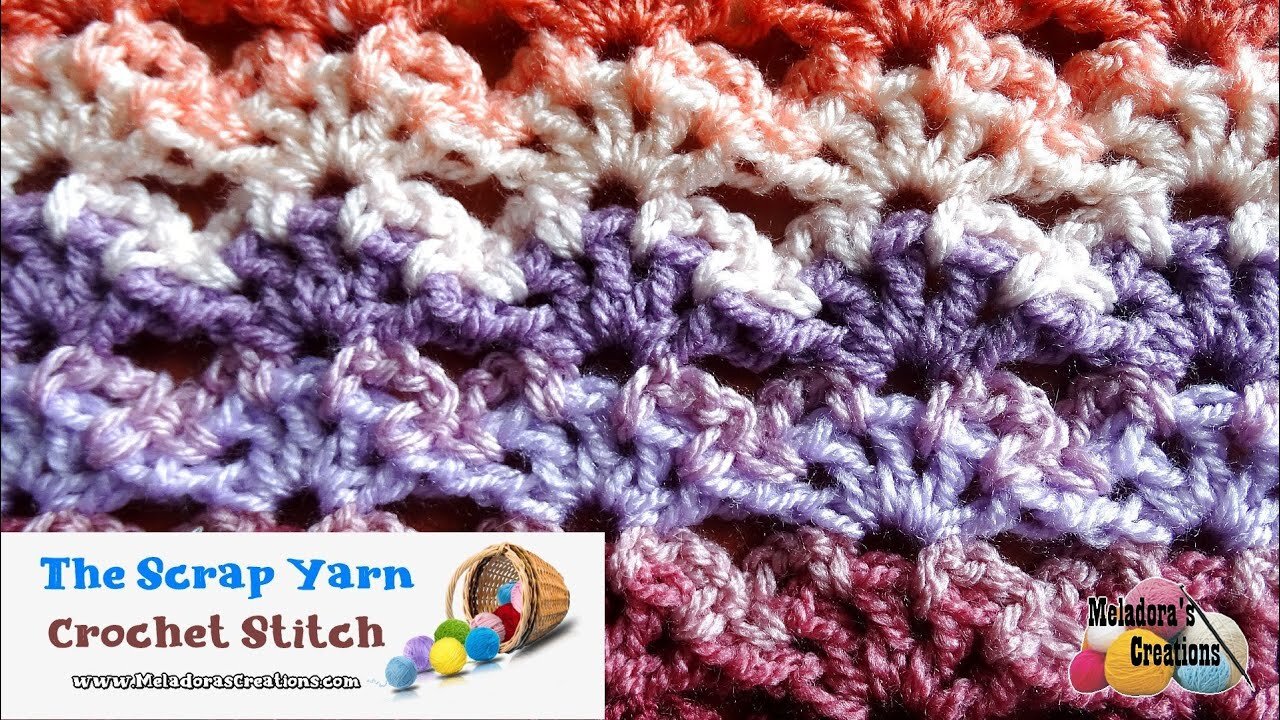 Perfect Scrap Yarn Crochet Stitch - Crochet Stitch Tutorial - Right